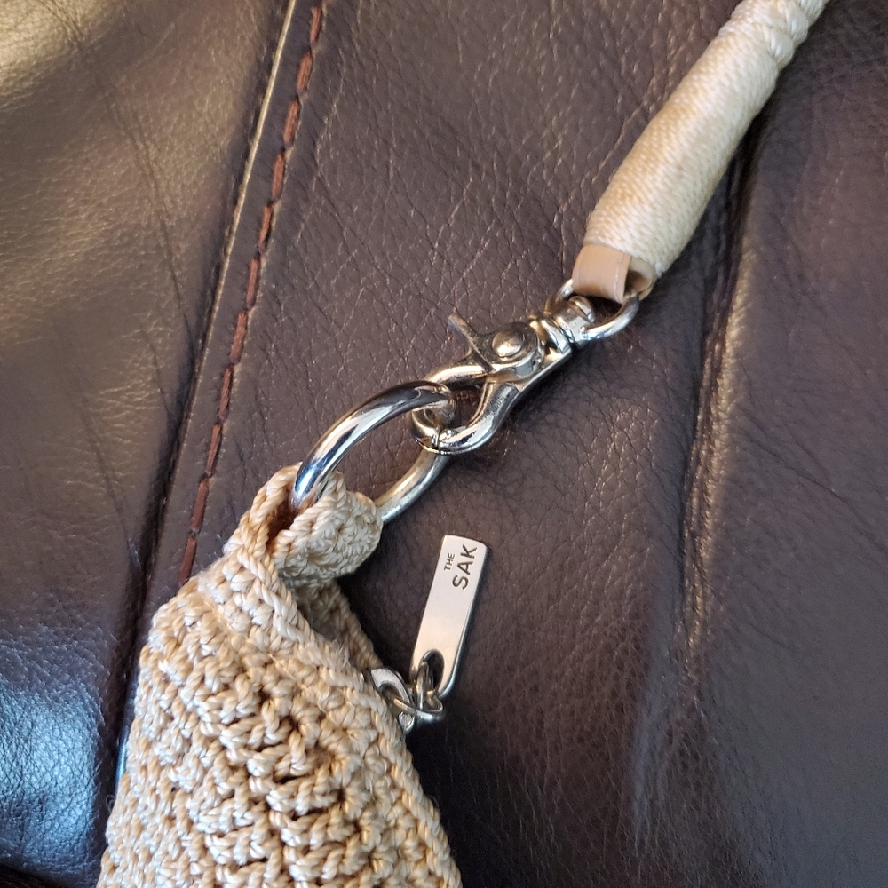 The Sak Crochet Hobo Bag in Beige - Picture 8 of 10